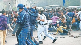 Indian Secular Front, Esplanade violence, police lathicharge, Esplanade Court, West Bengal, Kolkata, Indian Express, current affairs