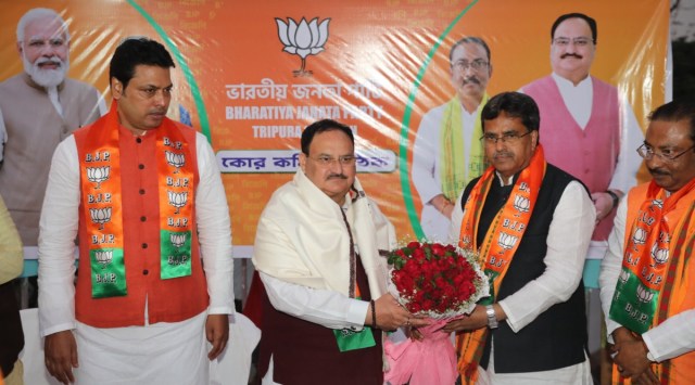 BJP president J P Nadda said only the BJP can provide sustained development and progress. (Twitter/@JPNadda)