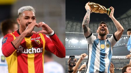 Facundo Medina was part of the Lens team that handed PSG their first Ligue 1 defeat of the season. (Reuters/Messi on Instagram)