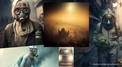 ai images, delhi pollution, delhi pollution ai images, ai images show future delhi pollution, indian express