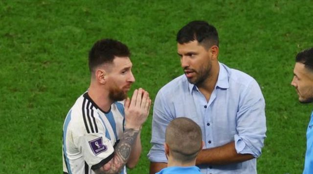 Aguero followed Argentina's campaign at Qatar 2022 and was invited by the AFA to accompany Messi as his roommate ahead of the final. (Reuters)