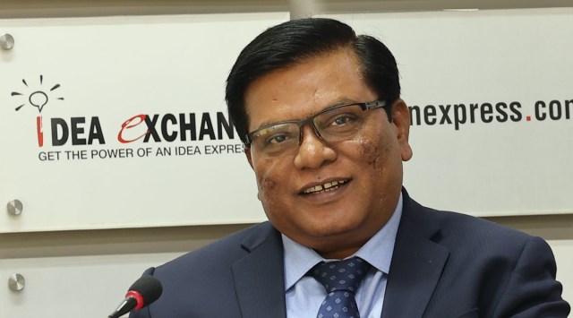 Milind Kamble, founder Chairman, Dalit Indian Chamber of Commerce and Industry, and Chairman, IIM-Jammu.  (Express Photo by Renuka Puri)