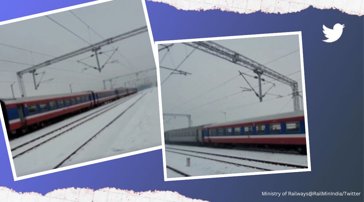 „Sieht aus wie die Schweiz“: Internetnutzer wollen mit diesem Zug fahren, der das verschneite Jammu und Kaschmir umrundet