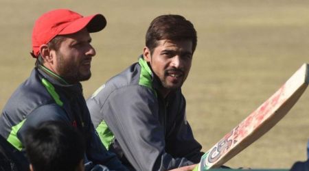 Mohammed Amir alongside Shahid Afridi at a Pakistan men's national team training session. (PTI) 