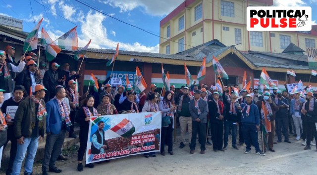 As the Naga peace talks inch forward at a snail’s pace, the Congress is focusing on the inability and delay of the ruling NDPP-BJP alliance in delivering a solution to the seven-decade-long conflict, a poll promise the ruling dispensation had made ahead of the last Assembly election. (Twitter/@K Therie)