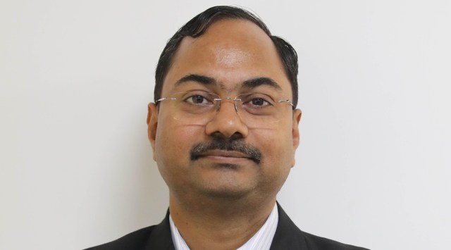 Sharad Kumar Dwivedi led efforts to implement the 
e-Integrated Check Post Management System.
(Express Photo by Partha Paul)
