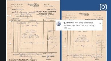 Royal Enfield Bullet 350 priced at only Rs 18,700 goes viral, Instagram post, Royal Enfield Bullet, Standard, vintage bike, viral, trending, Indian Express