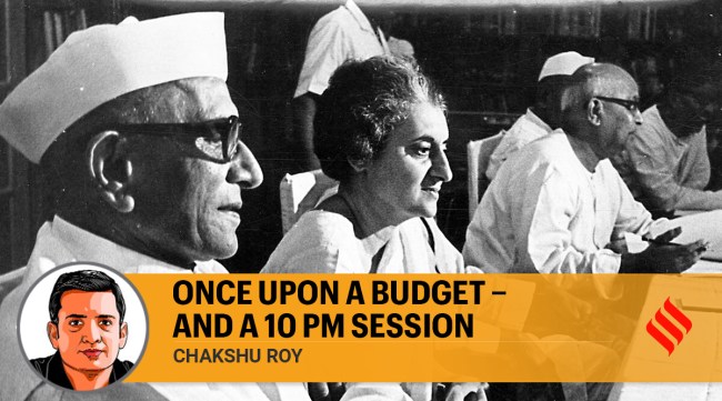 Morarji Desai and Indira Gandhi at an AICC meeting in Bangalore in 1967. (Express Archive)