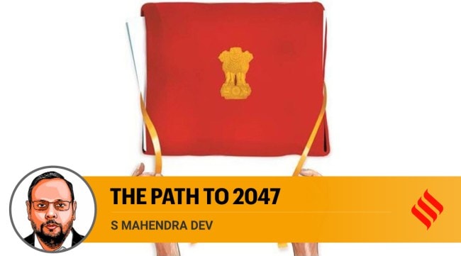 Finance Minister Nirmala Sitharaman mentioned that the FY24 budget would follow the spirit of the earlier ones. (Express File)