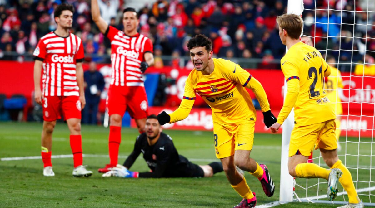 Pedri lidera la victoria sobre el Girona en el partido 100 del Barcelona