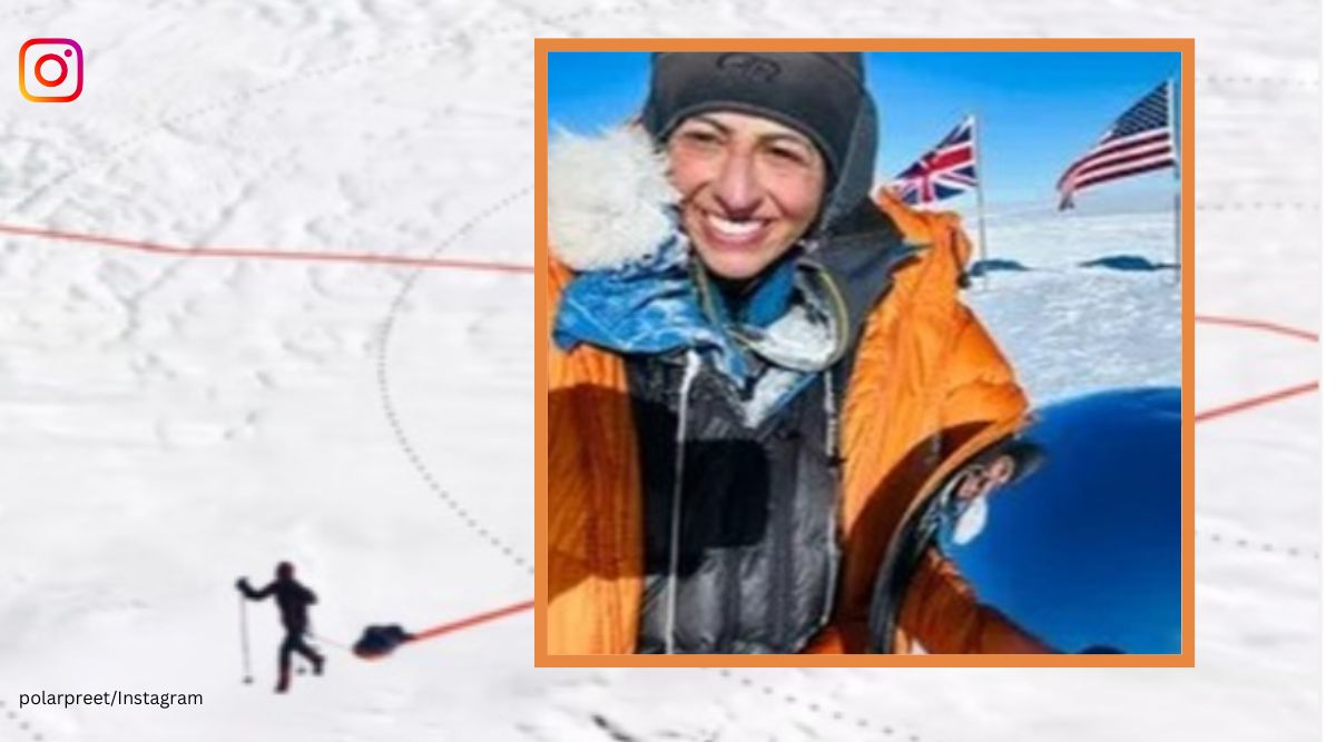 polar preet, british born indian woman, polar preet creates history, antartica expedition, longest antartica expedition, indian express