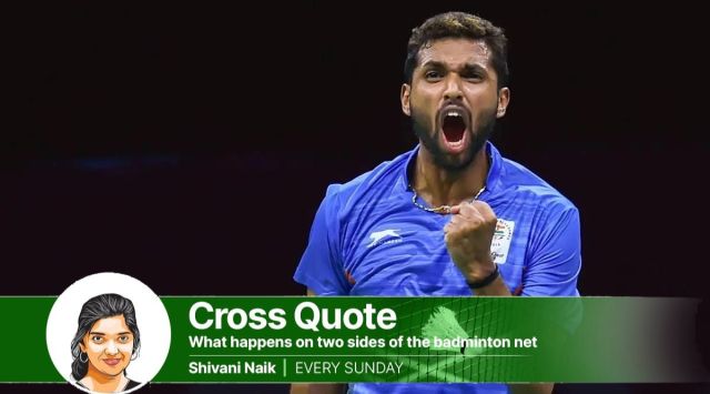 HS Prannoy reacts after winning a point. (File)