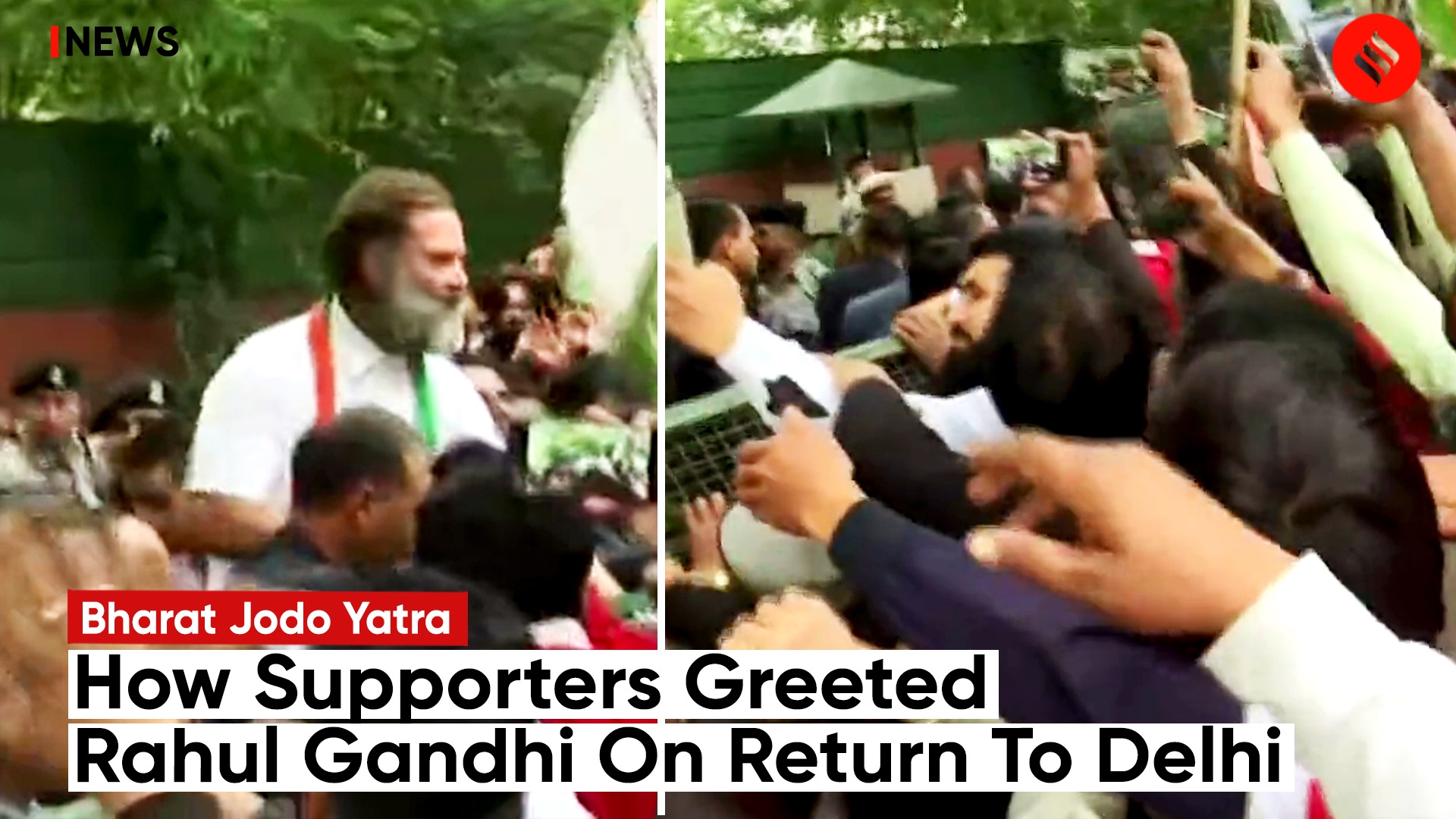 Congress Supporters Greet Rahul Gandhi As He Returns To Delhi After ...