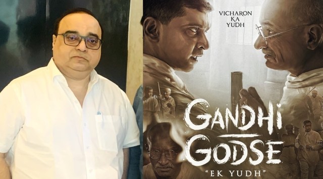 Rajkumar Santoshi and Gandhi Godse poster
