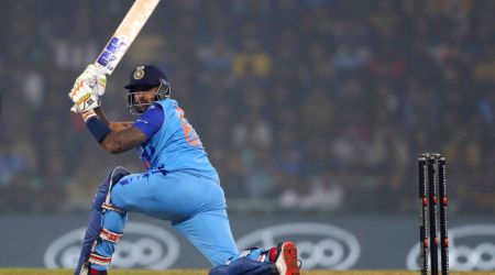 India's Suryakumar Yadav bats during the second T20 international cricket match between India and New Zealand in Lucknow, India, Sunday, Jan. 29, 2023. (AP Photo/Surjeet Yadav)