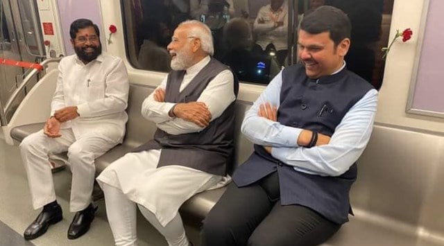 Shinde and Fadnavis with Modi