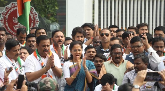 Supriya Sule protest