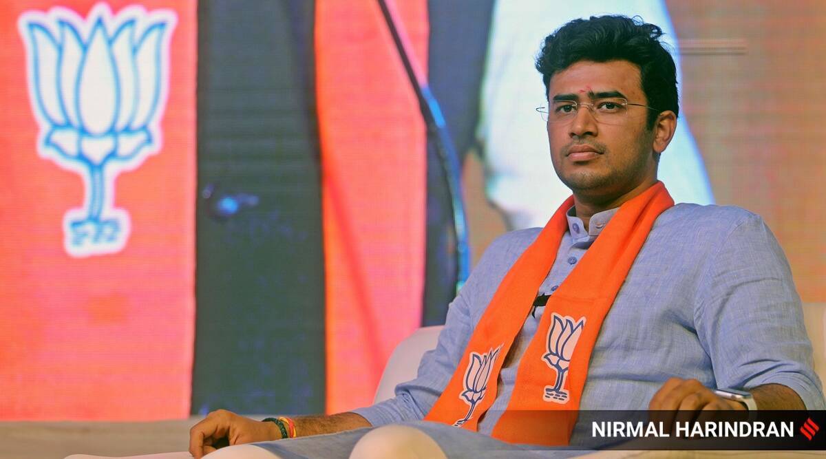 BJP MP Tejasvi Surya was on IndiGo flight at Chennai airport.