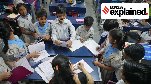 The Indian Express last year tracked the progress of students of Class 5 in a Delhi school. The report found mention in the ASER 2022. (Express photo by Abhinav Saha)