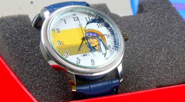 The ‘tribal watch’ made by Pradip Patel and Bharat Patel.