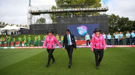 ICC on Friday named an all-female panel of match officials, including the Indian trio of GS Lakshmi, Vrinda Rathi and Janani Narayanan, for the upcoming Women's T20 World Cup in South Africa. (Twitter/ICC)