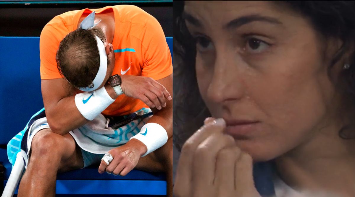Watch Nadal�s wife cries when he gets off court for an injury break ... photo