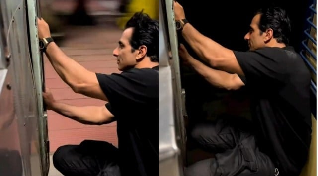 Actor Sonu Sood had posed sitting on the train footboard. (Photo: Screengrab)