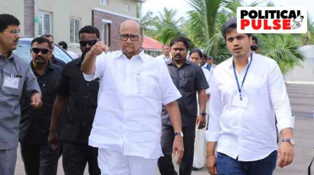 Sharad Pawar and his grand-nephew Rohit Pawar 