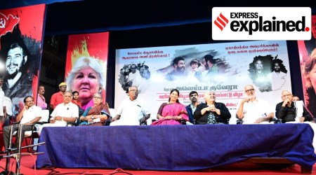 Aleida Guevara on stage in Chennai.