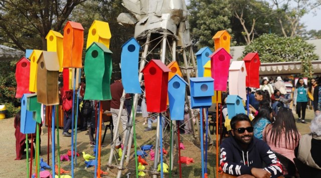 Art installation at Jaipur literature festival 2023