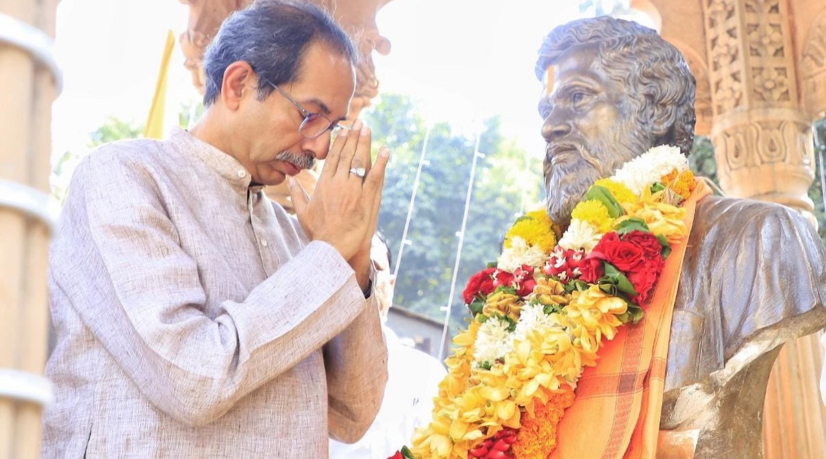 Uddhav Thackeray visits Anand Ashram Anand Dighe