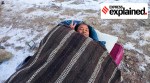 Ladakhi engineer Sonam Wangchuck lying on a mattress on icy ground in Ladakh as part of his five-day protest.