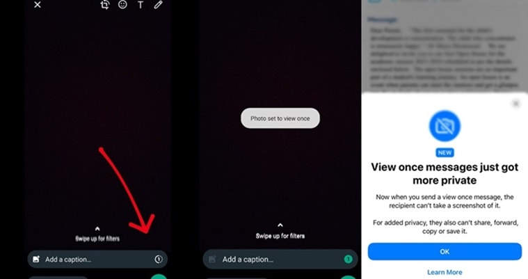 WhatsApp View Once feature