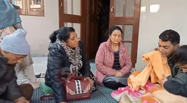 The family of Mohit Sharma in Hoshiarpur. Express