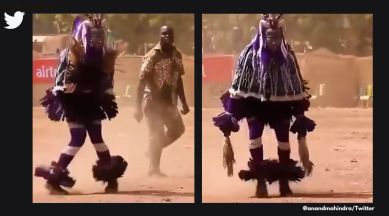 Anand Mahindra, Anand Mahindra tweets, Zaouli dance video, viral traditional dances of Africa, Zaouli dance Ivory Coast, indian express
