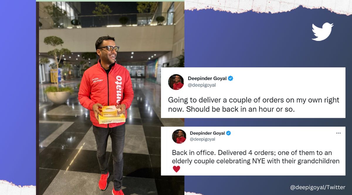 Zomato CEO Deepinder Goyal Turns Delivery Agent For A Day On New Year’s ...