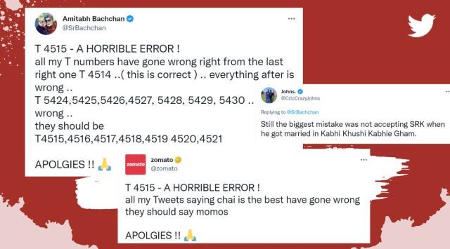 Zomato has a hilarious response to Amitabh Bachchan getting his tweet numbers mixed up again, Twitter mistake Amitabh Bachchan, hilarious replies, poke fun, Twitterati, viral, trending, Indian Express