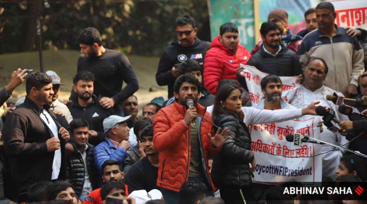 Wrestlers protesting against WFI president gain support from khaps,  families and Opposition parties | Chandigarh News, The Indian Express