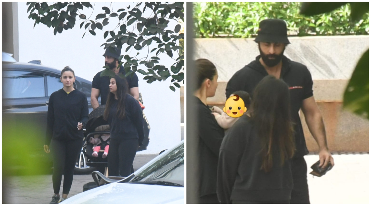 Alia Bhatt and Ranbir Kapoor spotted with baby Raha for the first time together. See photos | Entertainment News,The Indian Express