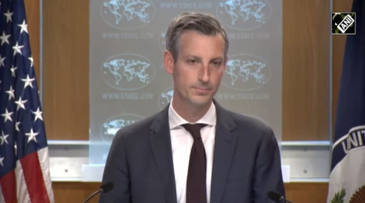 Addressing a press briefing here on Monday, US State Department Spokesperson Ned Price told reporters that Washington shares an “exceptionally deep partnership” with New Delhi based on values that are common to both the US and Indian democracies. (Screengrab/ANI)