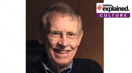 Owen M. Lynch, at his home near Columbia University in New York, after one of his dinner parties, for which he was well-known. (Photo courtesy of Doranne Jacobson/as.nyu.edu)