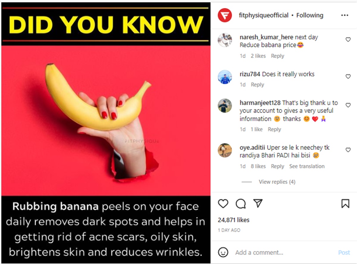 Uegnet Landskab svælg Does rubbing banana peel on the face remove dark spots, acne scars, and  also reduce wrinkles? | Lifestyle News,The Indian Express