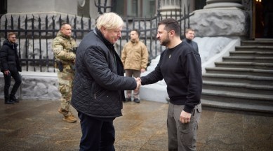 Boris Johnson with Volodymyr Zelenskyy (Twitter/@BorisJohnson)