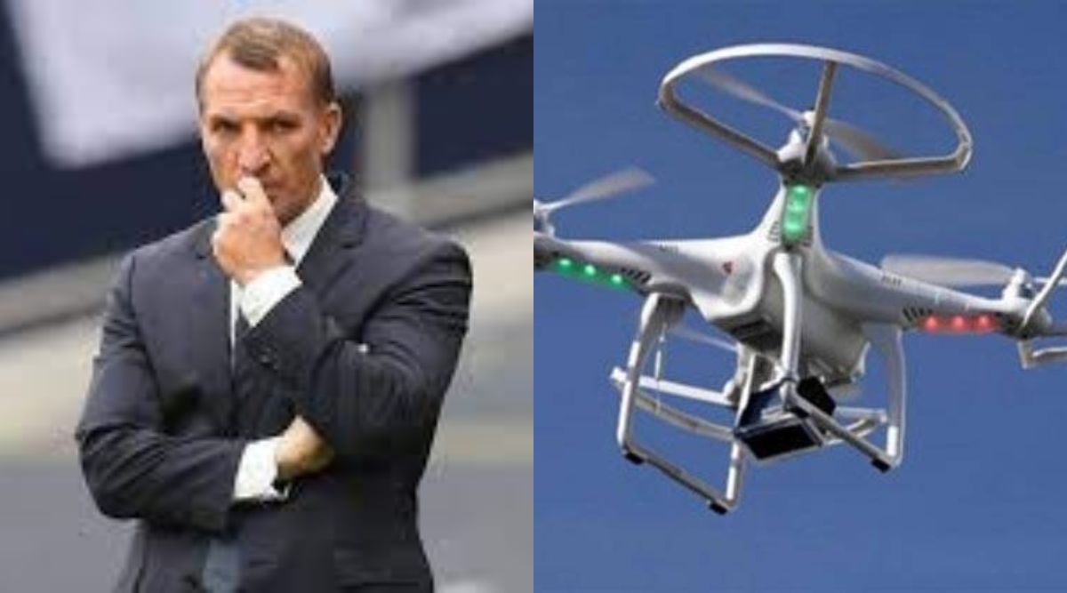 WATCH: Drone flies over Leicester City coaching session to spy on their strikes