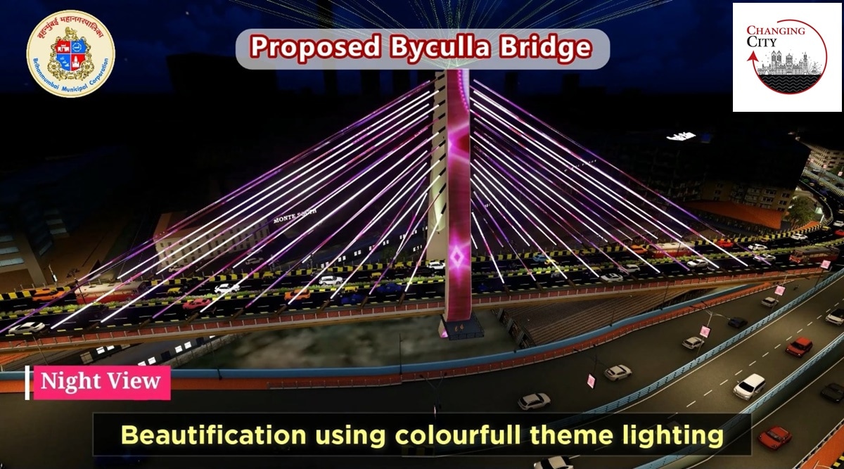 A cable-stayed bridge is coming up at Byculla to strengthen east-west connectivity over the Central railway line at Byculla.
(Photo: MRIDC)