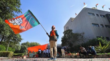bjp, delhi bjp, bjp flag