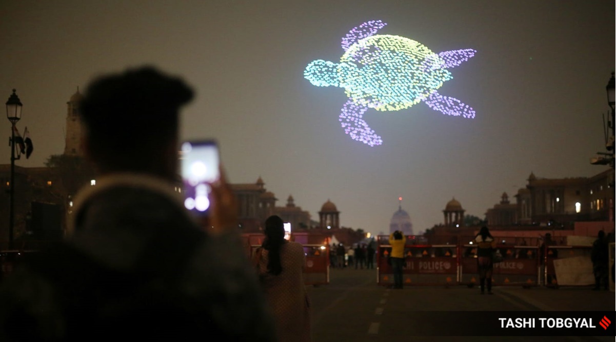 3,500 drones light up Delhi skies for Beating the Retreat rehearsal