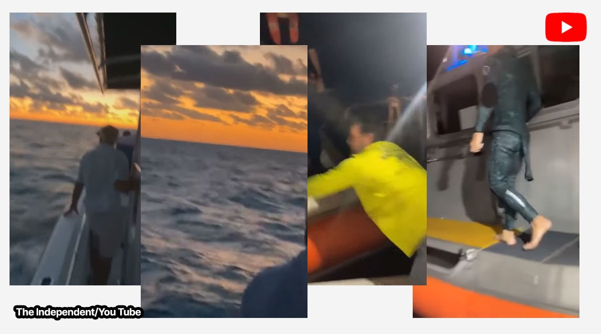 ‘There he is’ Family members rejoice after rescuing son lost at sea