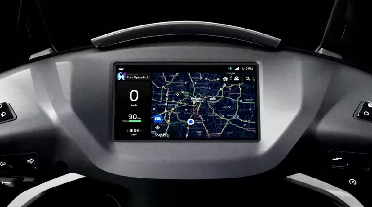 Ather 450x now supports vector based Google Maps (Image credit: Ather)