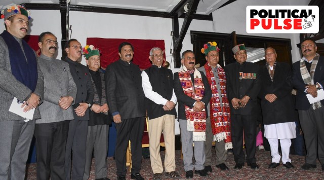 Himachal Pradesh Governor Rajendra Vishwanath Arlekar and Chief Minister Sukhvinder Singh Sukhu during the oath taking ceremony of new state cabinet ministers, at Raj Bhawan in Shimla, Sunday, Jan. 8. (PTI Photo)